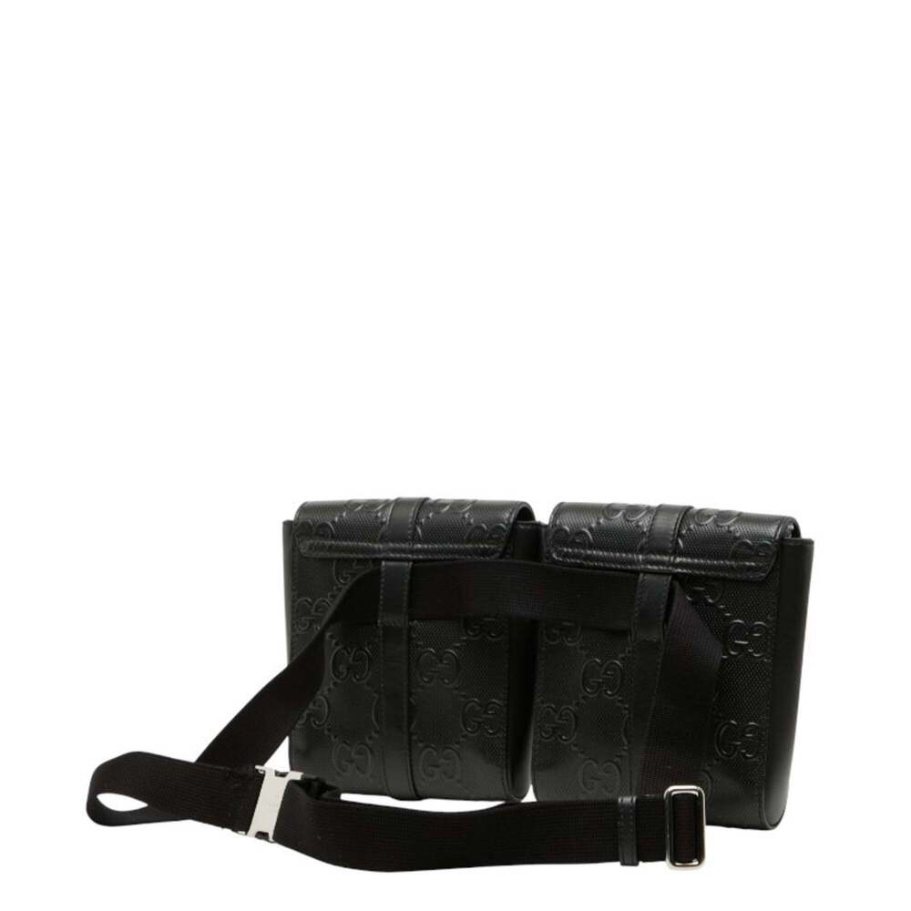 GUCCI Black Leather Fanny Pack - Picture 2 of 12
